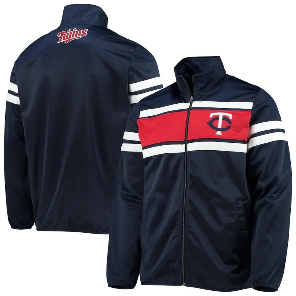 Men's Minnesota Twins G-III Sports by Carl Banks Full-Zip Track Jacket Size XL